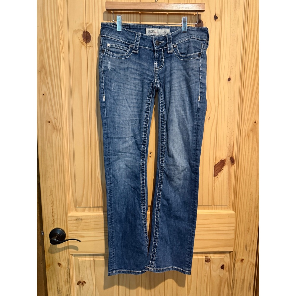 BKE Stella Bootcut Jeans Womens 26R Medium Wash Low Rise Stretch Denim
